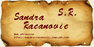 Sandra Račanović vizit kartica